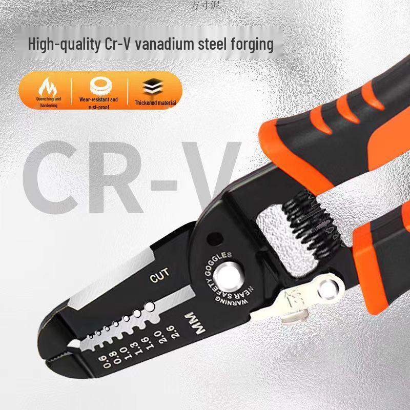 Craft Multifunctional Wire Stripper Electrician Pliers: Wire Stripping, Cutting, and Skinning Tool