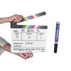 Professional Acrylic Clapboard Dry Erase TV Film Movie Director Cut Action Scene   Board Slate With Marker Pen Eraser