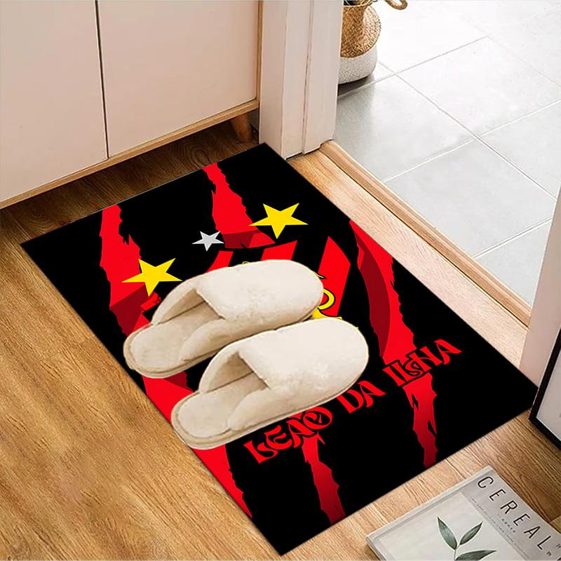 Sport Club Football Crest Printed Office Carpet Chair Cushion Entryway Rug, Rugs for Living Room, Bedroom Christmas gifts