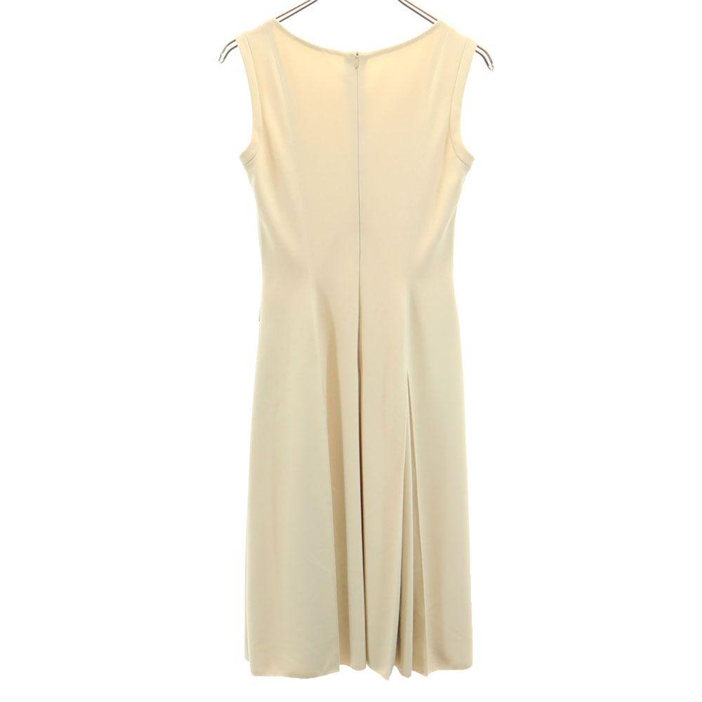 FOXEY NEW YORK made in Japan No sleeve Long dress 38 beige Women Used
