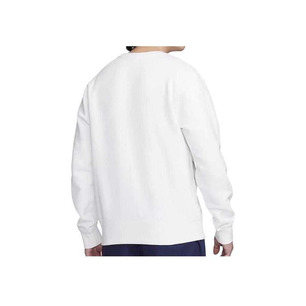 Nike Alphabet Pattern Casual Crew Neck Sweatshirt Men Tops White FV4446-100