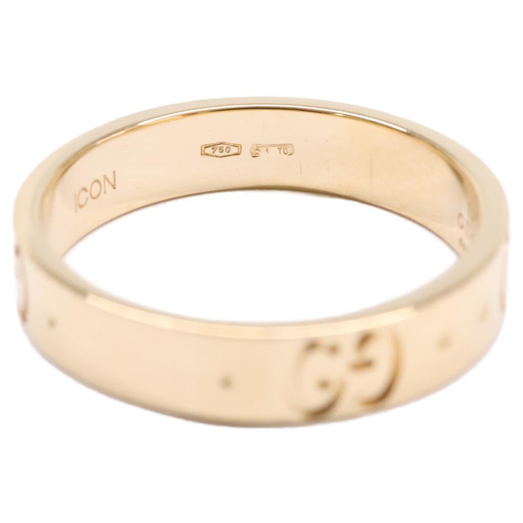 GUCCI Finished K18 GG Icon Slim Ring ring Yellow GoldUsed