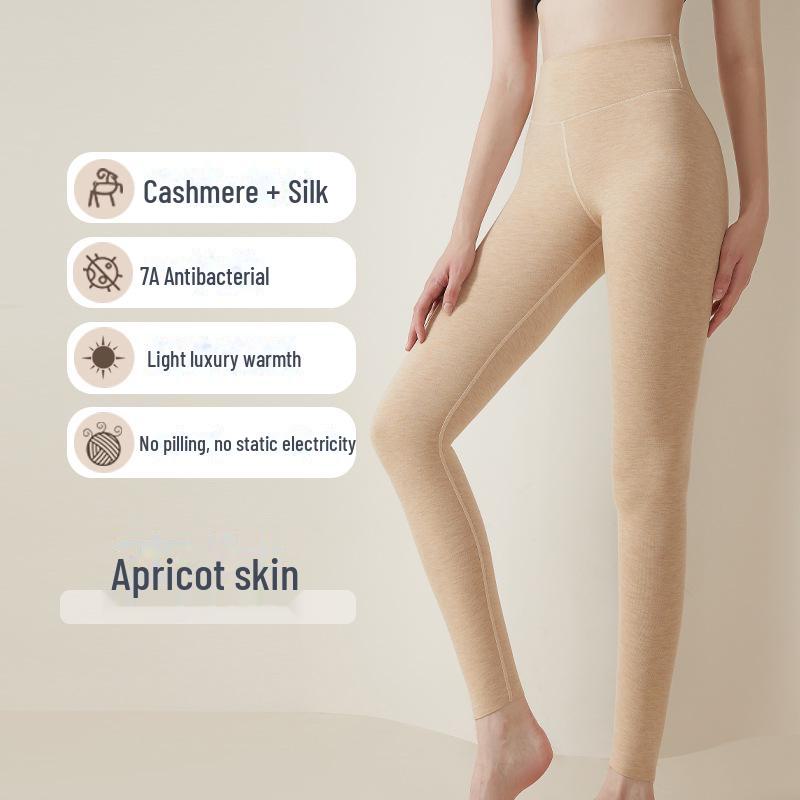 

Теплые зимние леггинсы из шелка и кашемира с высокой талией для женщин — плотные, бесшовные, с бархатом 2XL