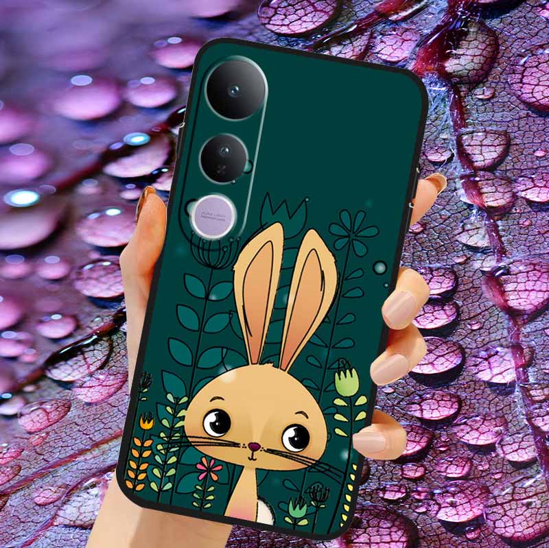 Case For Vivo V50 Lite Soft 3D Flower Relief Emboss Silicone Covers for Vivo V 50 Lite 4G 5G V50Lite Soft Capa Protective Casing