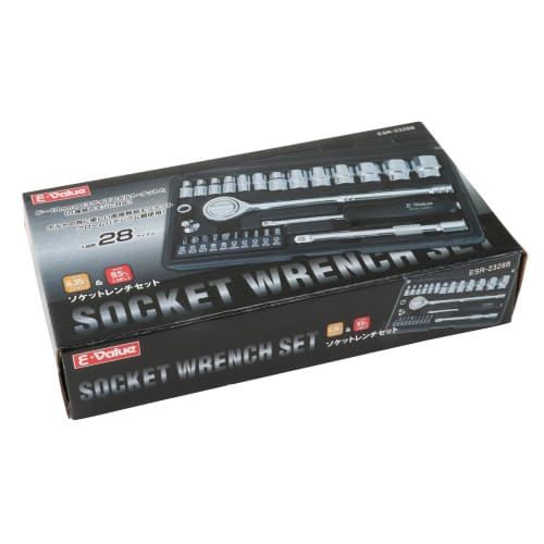 E-Value Socket Wrench Set, 28 Pairs, 6.35mm & 9.5mm Drive, ESR-2328B