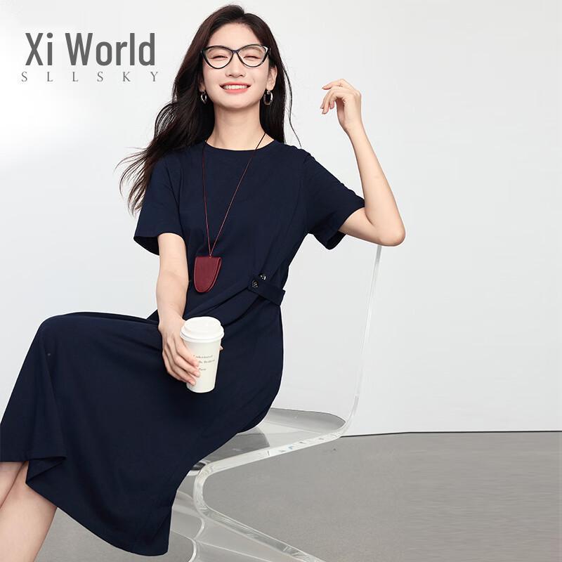 Women s Casual Short Sleeve Cotton T-Shirt Dress S
