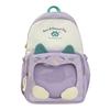 Cute Cat Face Nylon Backpack For Kids And Teens With Transparent Front Pocket And Ear Design