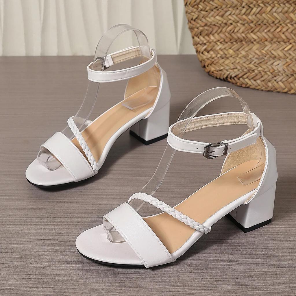 Fashion Women's Buckle Sandals Summer High-heeled Women's Luxury Sandals Heels Women Luxury Sandals Women Designers 2025