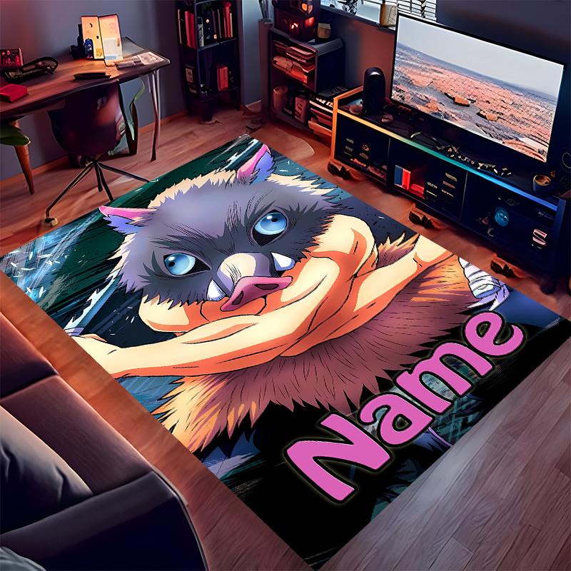 Custom personalization Demon Slayer characters Print Area Rug - Soft, Washable Non-Slip Indoor Mat,Living Room,Home&Office Decorative Rug