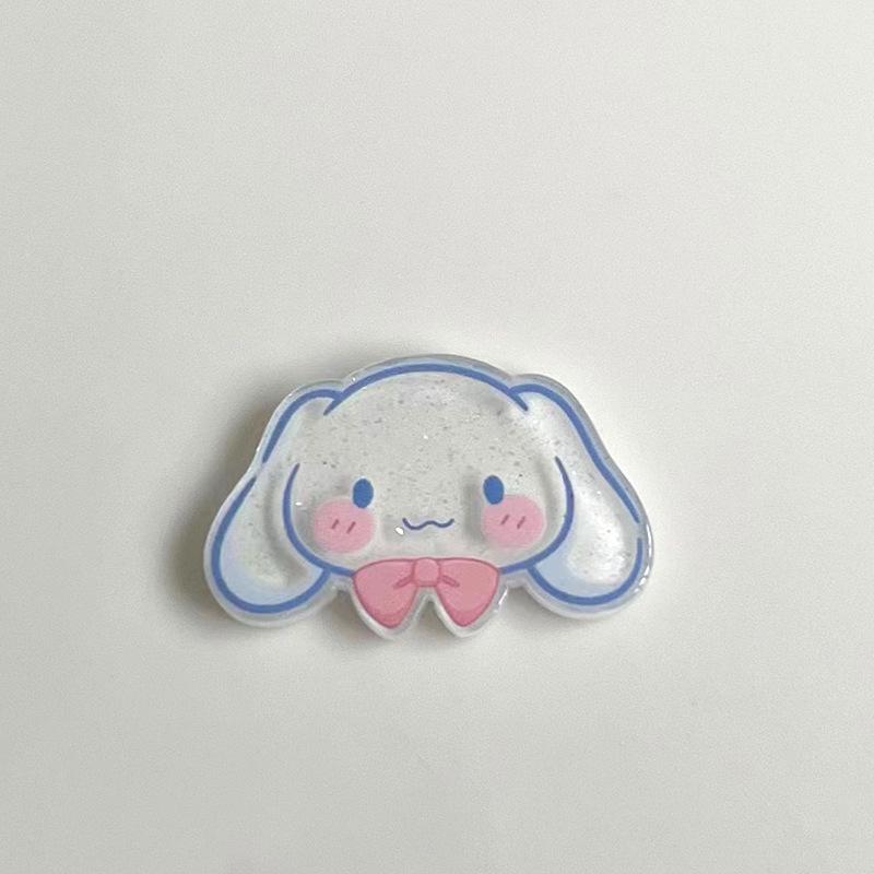 Clipsuri de păr acrilice cu blush Sanrio: Accesorii Drăguțe Făcute Manual