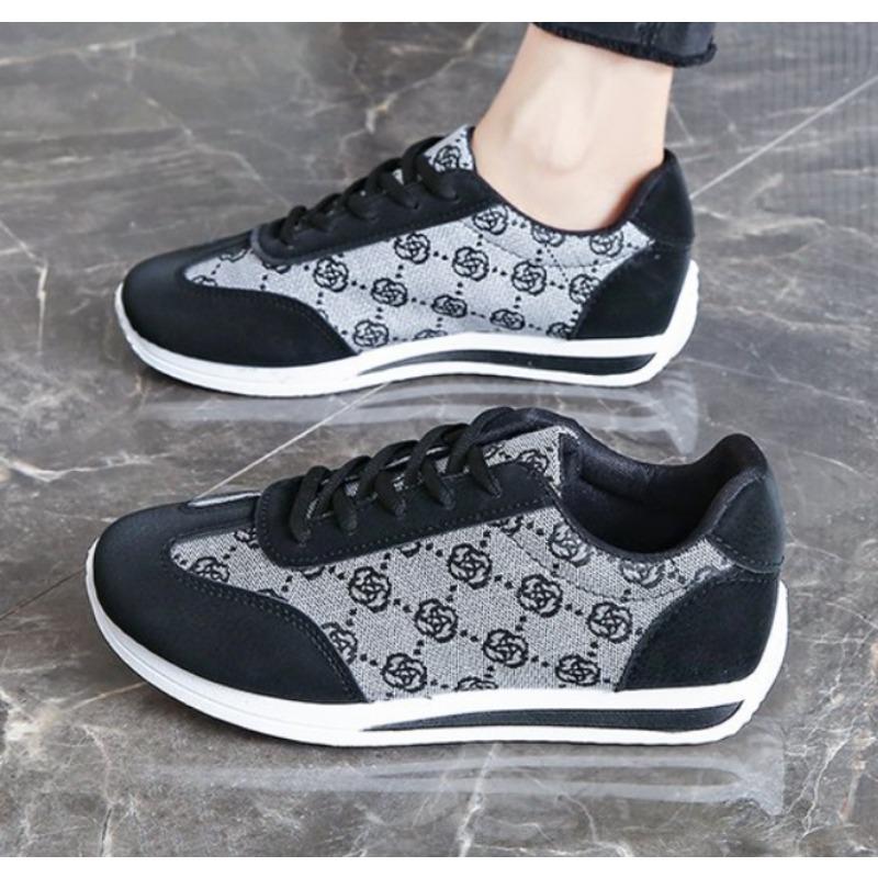 

Fashion Women Thick Soled Cross Round Head Thin Fashion Shoes Women Comfortable Breathable Casual Wear-resistant Shoes Zapatos De Mujer 35