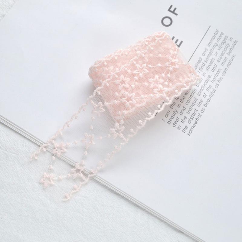 

2 ярда розовый зеленый бежевый эластичная кружевная лента DlY ручная работа поделки ткань кружевная отделка домашняя одежда аксессуары розовый