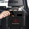 Car Badge Accessories Seat Back Garbage Storage Bag For Mercedes Benz C180 C200 C260 C300 W108 W124 W126 W140 W168 W169 W176 QG1