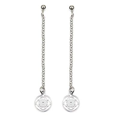 [R3718] – Silberne „Carmen“-Silberohrringe (Rhodium) - 50x8mm