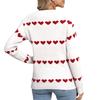 Europe, America, autumn and winter new hot-selling sweaters women's  Valentine's Day love round neck pullover knitted sweater top