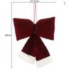 1pcs Red Bows Christmas Tree Decorations Velvet Ornament Bow with Rope for Xmas Home Wreath Fence Stairs Railing Fireplace Decor