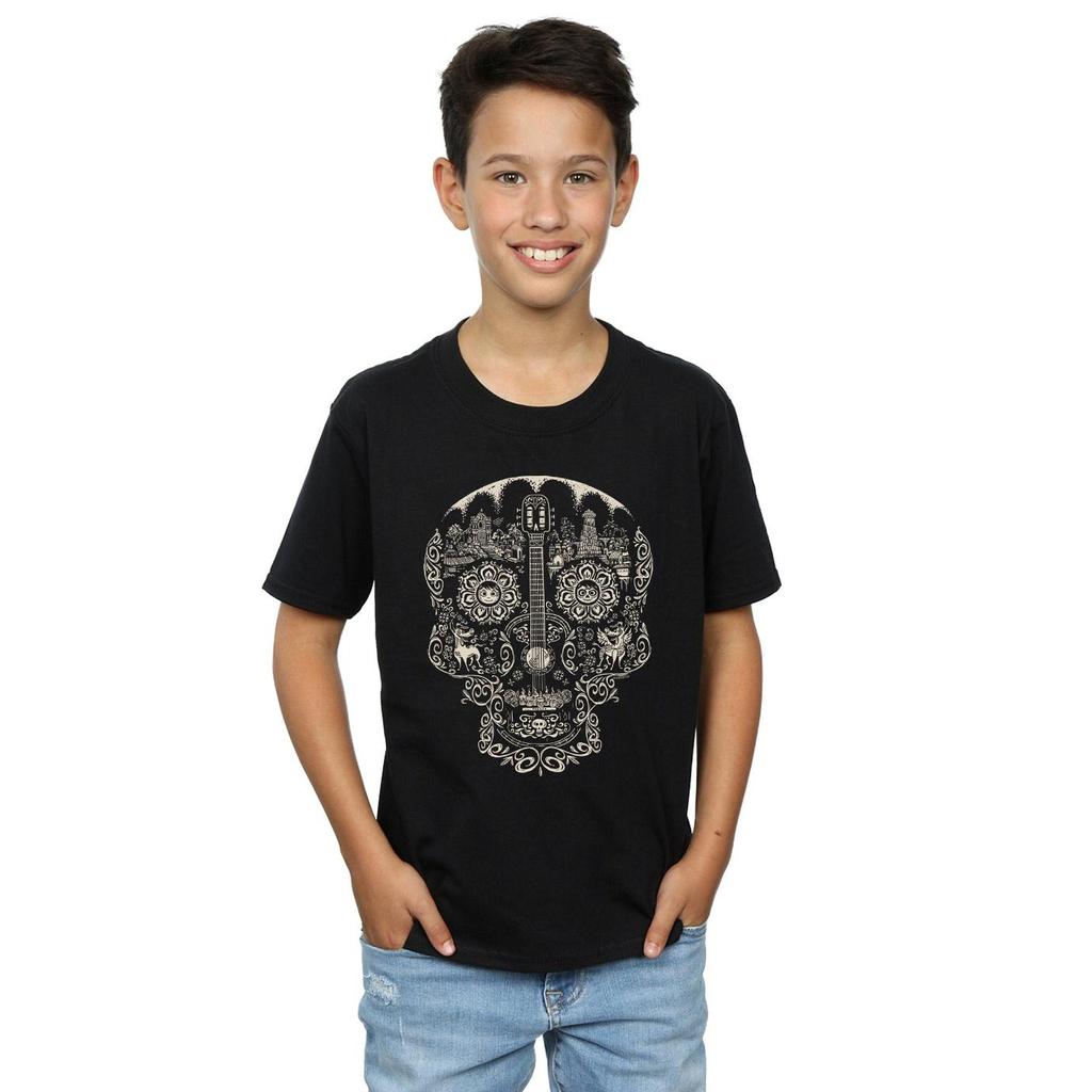 Disney Boys Coco Skull Mono Pattern T-Shirt