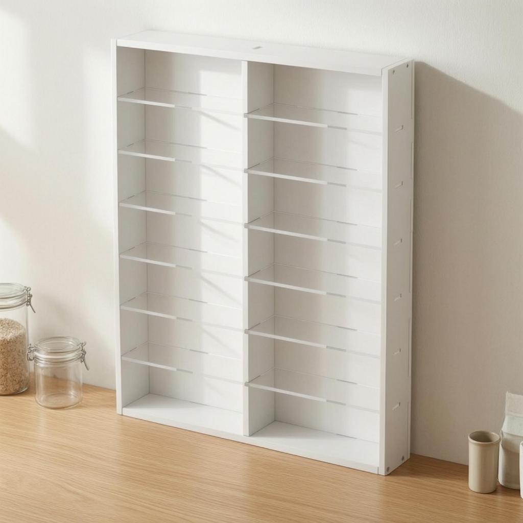 Freestanding Bead Storage Rack Compact with Transparent Front Rails for Desktop,