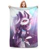Loona Flannel Throw Blanket Wolf Customized xcm Home Bedspread