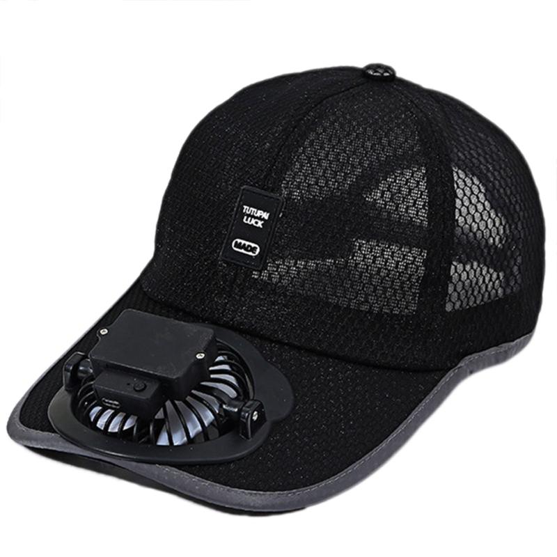 Sunshade Adjustable Baseball Hat with Fan Breathable Sports Hat for Kids Breathable Adjustable Baseball Hat