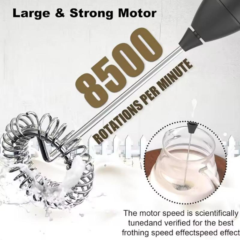 Mini USB Rechargeable Milk Frother 3 Speeds Electric Foam Maker Coffee Whisk Mixer Handle Blender Egg Beater Kitchen Appliance
