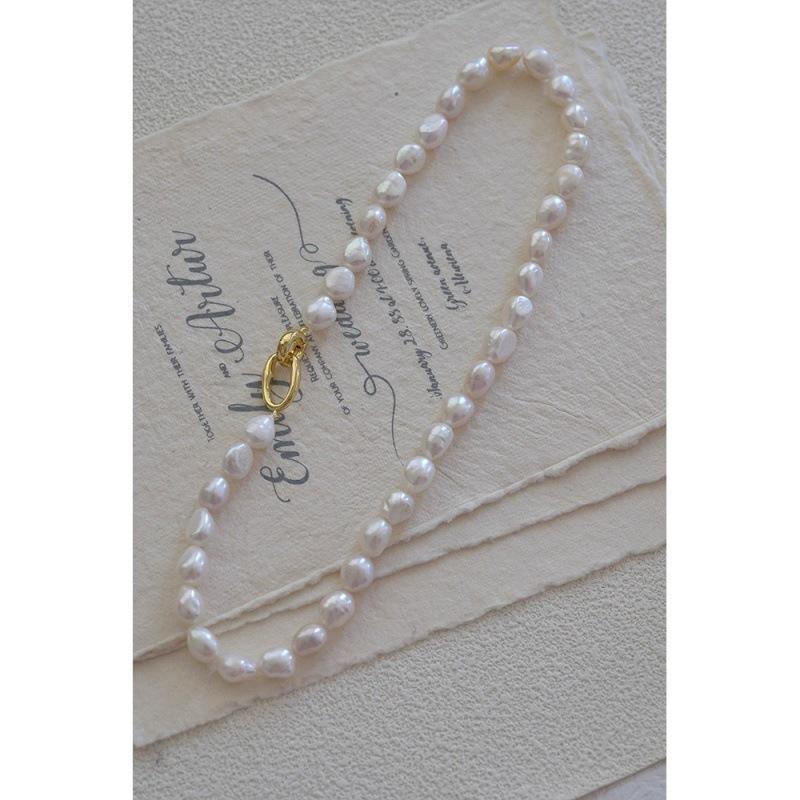 European & American Fashion Irregular Large Baroque Freshwater Pearl Necklace for Women