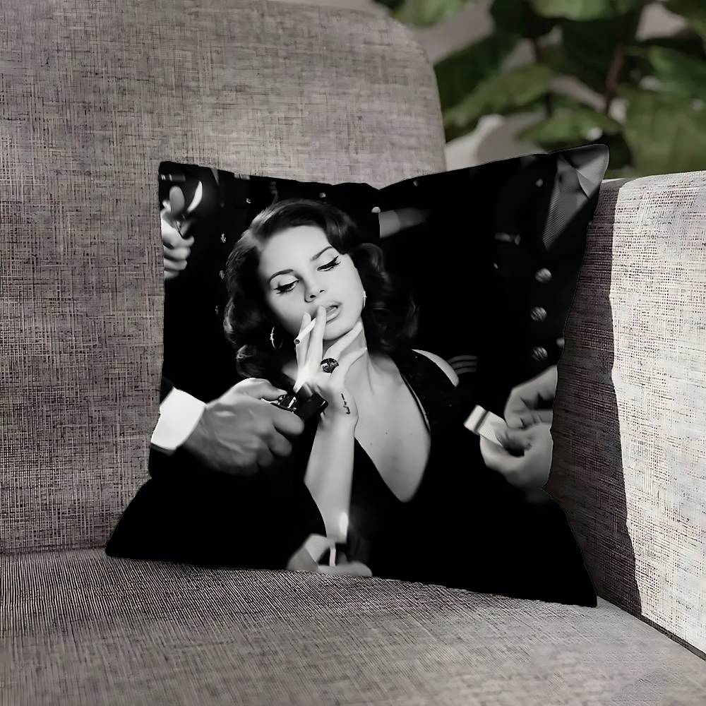 L-Lana D-Del R-Rey Kissenbezug für Sofadeko Auto Büro Zimmer Druck Kissenbezug Dekorationen und Schutz