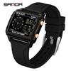 SANDA Fashion Trend Electronic Watches for Man Waterproof Sports Clock Outdoor Casual LED Luminous Digital Chronograph Watches