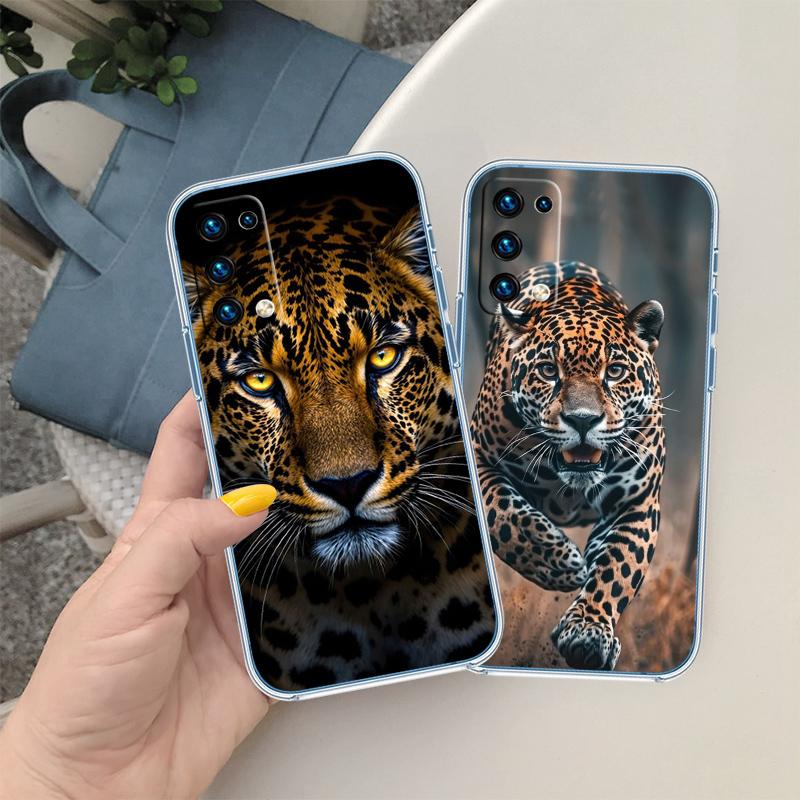RA16 Leopard Transparent Phone Case for LG K22 K30 K40 K40S K41 K42 K50 K50S K51 K51S K52 K61 K62 K71 K92 Q60 Q61 V40 V50 V60