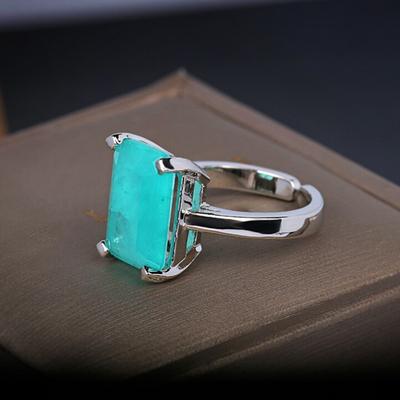Classic Emerald Ring Simple Wedding Anniversary Ring