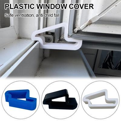 2Pcs Window Stopper Plastic Sliding Door Track Lock Child Safety Ventilation Guard For Home Kitchen Security Window Restrictor