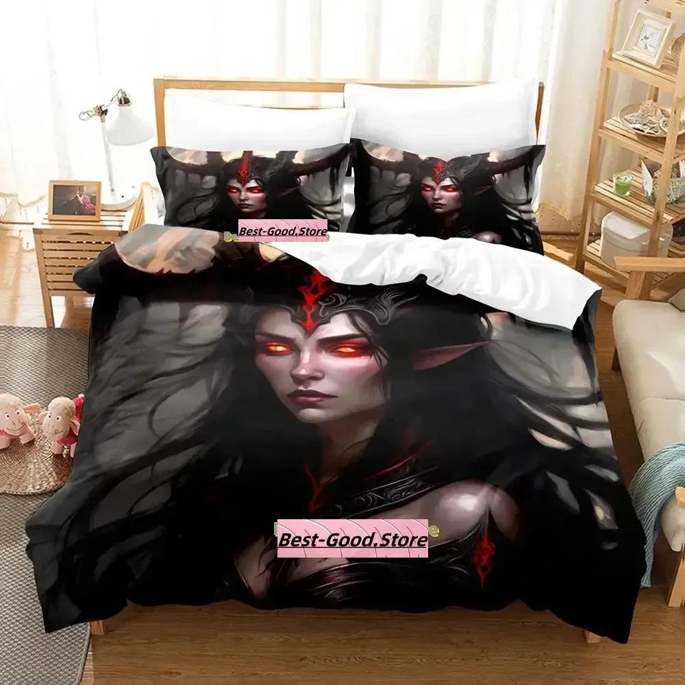 Comforter Personality Demoness Bedding Set Single Twin Full Queen King Size Bed Set Adult Kid Bedroom s Anime Bed