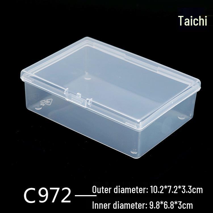Rectangular Transparent Plastic Storage Box for Accessories and Screws