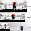 Japanese Samurai Desk Mat XXL Black and White Gaming keyboard mat large Oni Samurai extended deskpad Ghost of Tsushima Mousepad