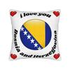Bosnia and Herzegovina Flag Pillowcases Product Printing Cushion Cover Decoration  Pillow Case Cover Home Multiple Sizes