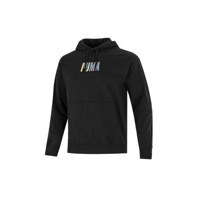 Puma ספורט קז'ואל לוגו קפוצ'ון גברים טופים שחור 537706-01