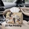 1pc, 2d Flat Printing, Tissue Box Cute Cat Pattern Printed Tissue Box, Suitable for Home, Kitchen, and Car Decoration, Tissue Dispenser, Ideal for Chr