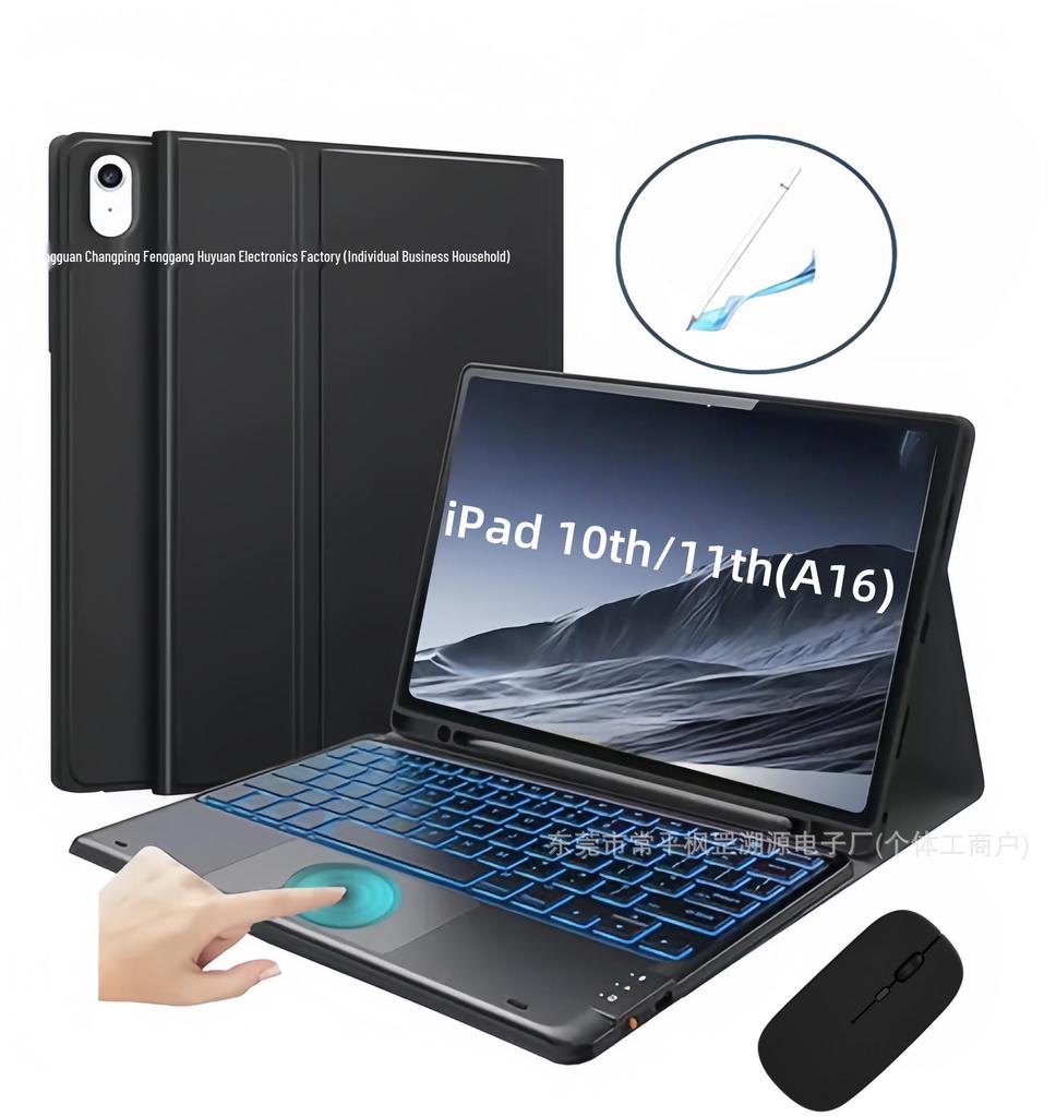 iPad 10th Gen Luminous Bluetooth Keyboard Case with Touchpad & Pen Slot