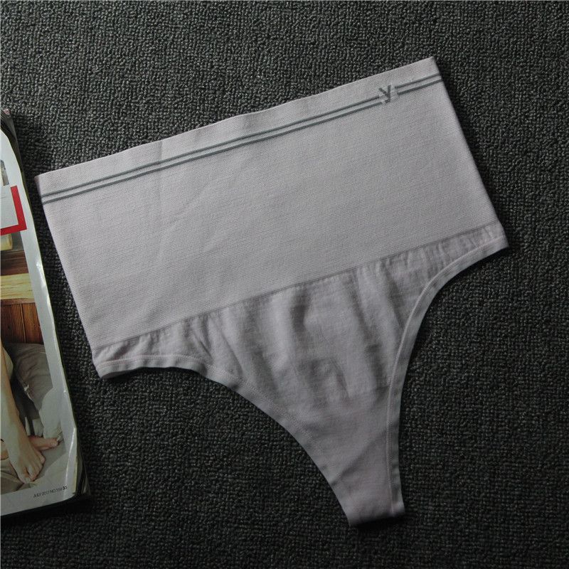 

European and American Good Goods High Waist Abdomen Sports Fitness T-Back Micro Powder 2 M