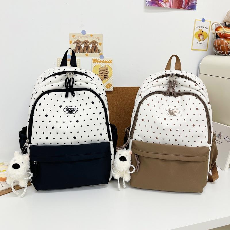 Schoolbag High-value Schoolbag Female Primary School Students Large Capacity Mori Printing Cute Junior High School Students Lightweight Travel