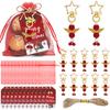 24Pcs Christmas Keychain Bulk Christmas Party Favors Pendant Keyring, Charm Key Chain Craft Accessories For Xmas Supplies