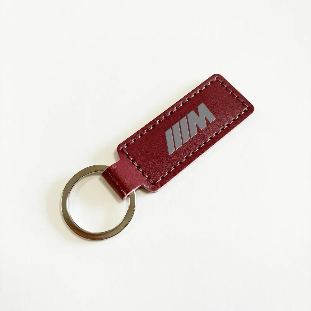 BAAQ1 Car Sticker 2026 Hot 2025 Suede Leather Car Logo Keyring BMW M Keychain Key Chain Ring For BMW M E46 E90 E60 E91 F20 F30 E39 E36