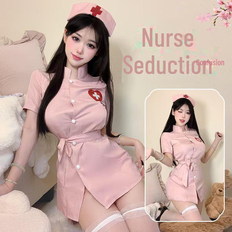 Lenjerie Asistentă Erotică Bai Ling - Costum Dulce și Senzual pentru Joc de Rol