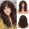 22" Sweet Potato African Curl Wig with Bangs - Long Braiding Style for Women