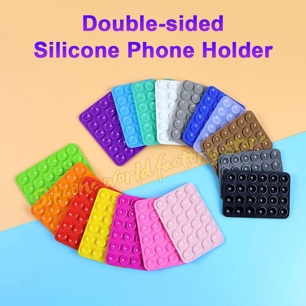 Silicone World Multifunctional Double-sided Silicone Suction Phone Holder Phone Case Anti-Slip Back Stickers Mat Wall Stand