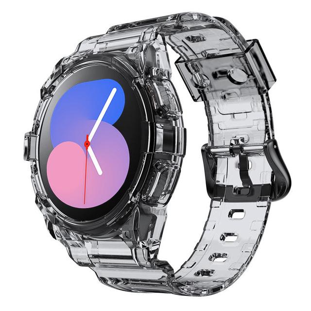 Transparent Band+Case for Samsung Galaxy Watch 5/4 40mm 44mm Accessorie Clear Case+sport bracelet Galaxy Watch 4 strap wristband