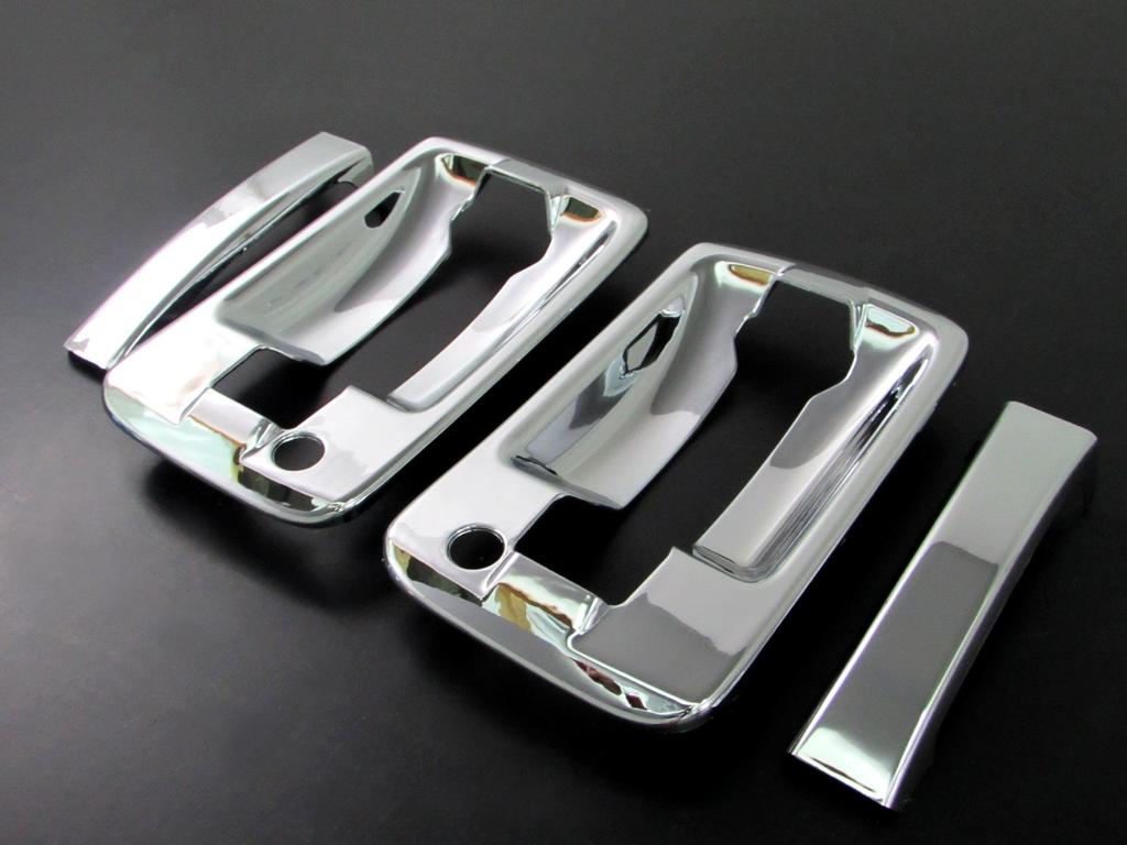 BRIGHTZ Chrome Door Handle Covers and Knob Plate Set, Type B, for Isuzu Five Star Giga (Truck-S-006) - Part Number: 22917