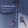 New 4-in-1 Foldable Electric Mosquito Swatter: Rechargeable Telescopic Killer Lamp & Wall-Mounted Swatter.