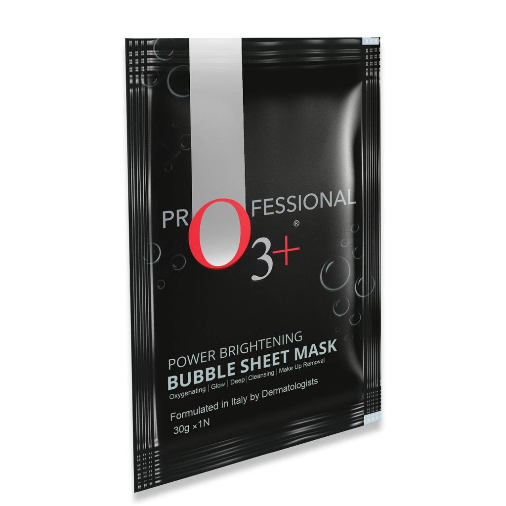 O3+ Power Brightening Bubble Sheet Mask For Deep Cleansing And Radiant Skin Glow 30 g Pack Of 2 For Even Tone Glow Boost