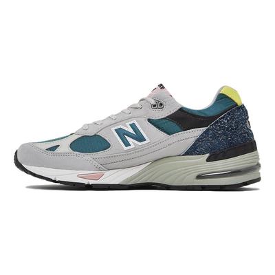 991 Hergestellt in England Pacific Majolica Blau Herren Sneaker Grau Mikrochip M991PSG